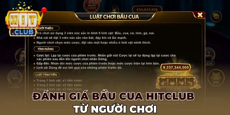 Đánh giá Bầu cua Hitclub từ người chơi