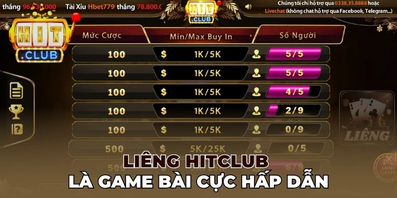 Liêng Hitclub là game bài cực hấp dẫn