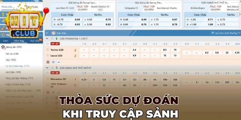 Thỏa sức dự đoán khi truy cập sảnh
