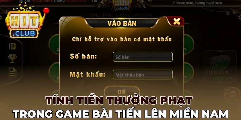 Tính tiền thưởng phạt trong game bài Tiến lên miền Nam